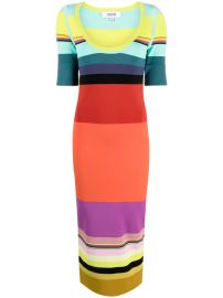 Christopher John Rogers Striped stretch-knit Midi Dress - at Farfetch